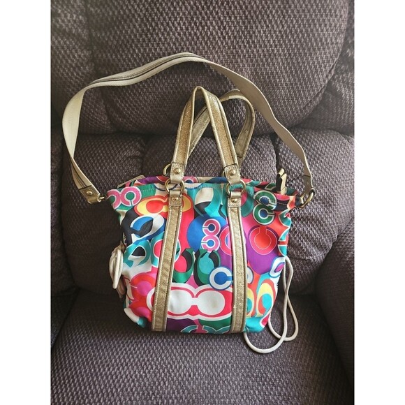 Coach F21361 Poppy Pop Signature C Spotlight Tote Hand/Shoulder Multicolored Bag - Picture 3 of 16